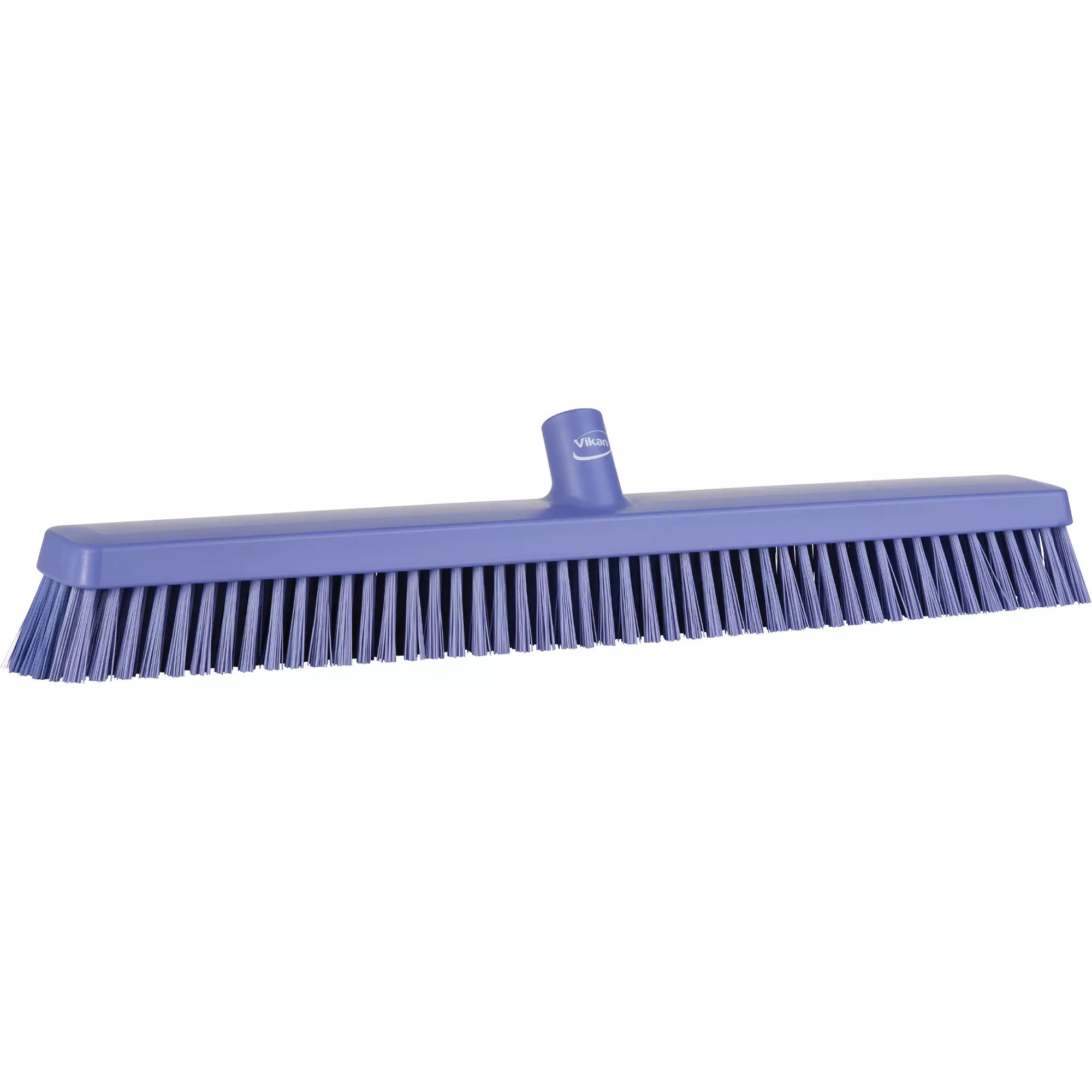 Heavy-Duty Push Broom, Color-Coded, Food Grade, Fine/Stiff Bristles, 24"