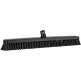 Heavy-Duty Push Broom, Color-Coded, Food Grade, Fine/Stiff Bristles, 24"