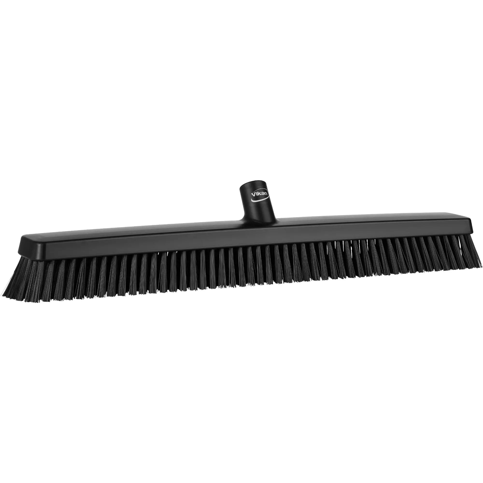 Heavy-Duty Push Broom, Color-Coded, Food Grade, Fine/Stiff Bristles, 24"