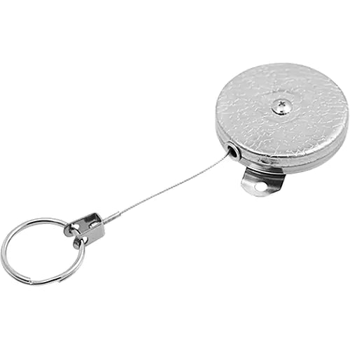 KEY-BAK™ Self Retracting Key Chains, Chrome, 48" Cable, Mounting Bracket Attachment