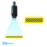 Crosswalk Hatched gobo projected on the floor by a ProjectedSigns LED sign projector