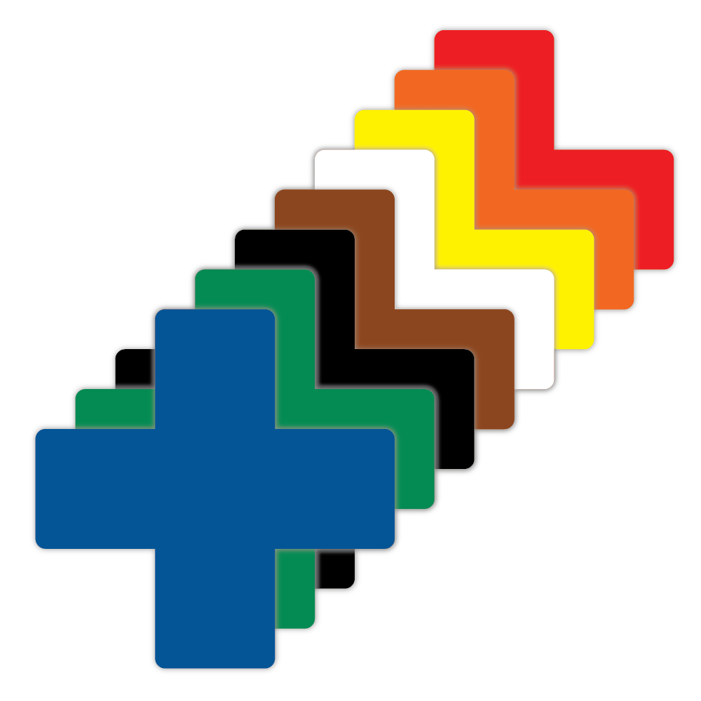 5S/Lean Markers: Cross, X (Pack of 12) - CYANvisuals