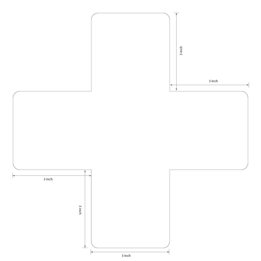 5S/Lean Markers: Cross, X (Pack of 12) - CYANvisuals
