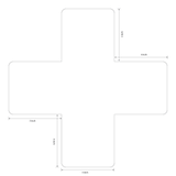 5S/Lean Markers: Cross, X (Pack of 12) - CYANvisuals