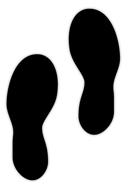 5S/Lean Markers: "Foot steps" (Pack of 12) - CYANvisuals