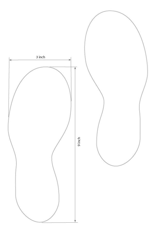 5S/Lean Markers: "Foot steps" (Pack of 12) - CYANvisuals