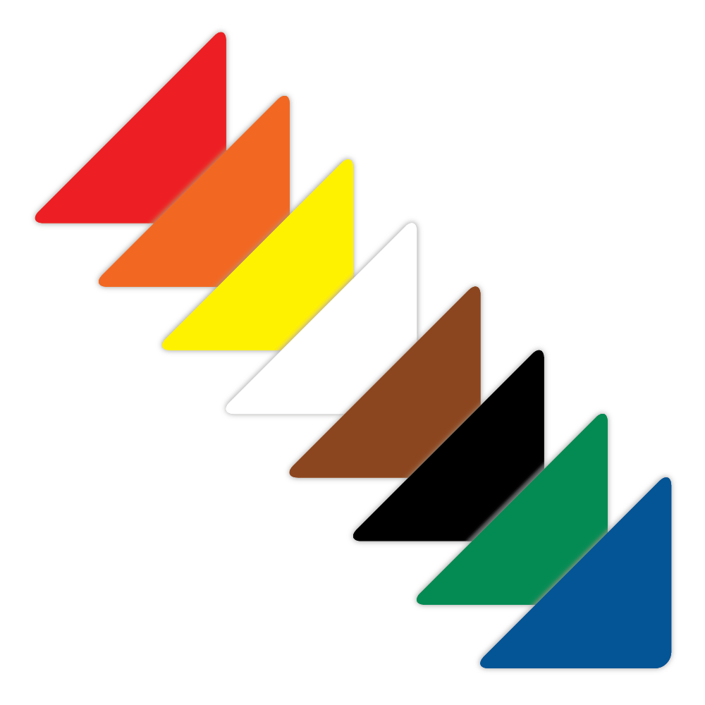 5S/Lean Markers: Small triangle marker - CYANvisuals