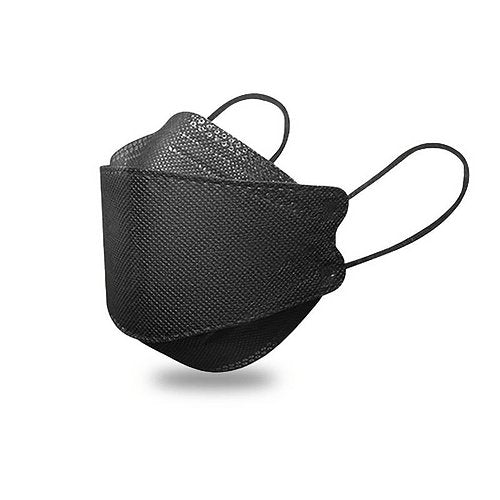Black KN95 Respirator Face Masks (KF94 Fish Shape) - Pack of 10 - CYANvisuals