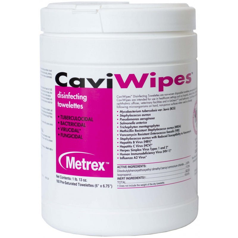 CaviWipes™ Surface Disinfectant (160 Sheets/Cannister) - CYANvisuals