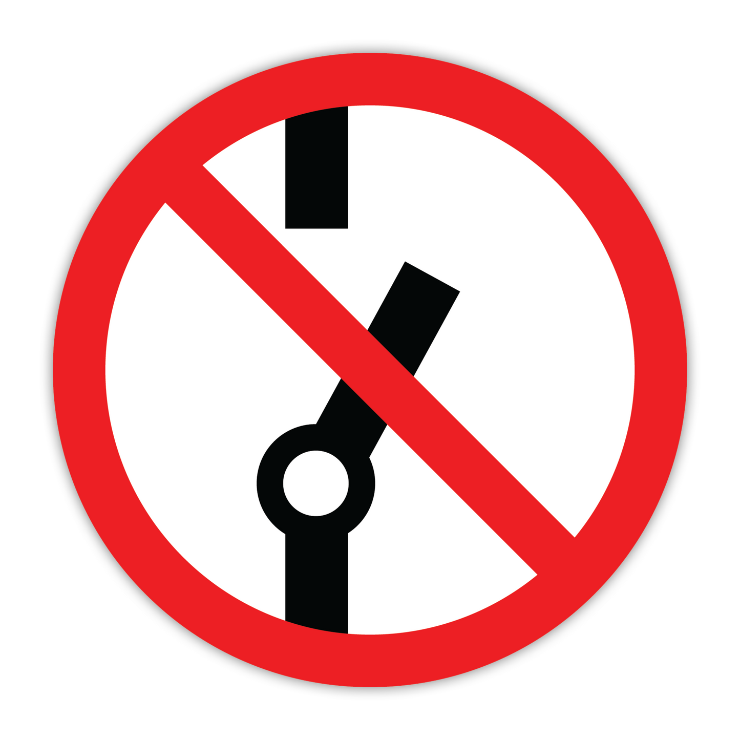CYANVIS safety sign legend, ISO - Prohibited - SYMBOL