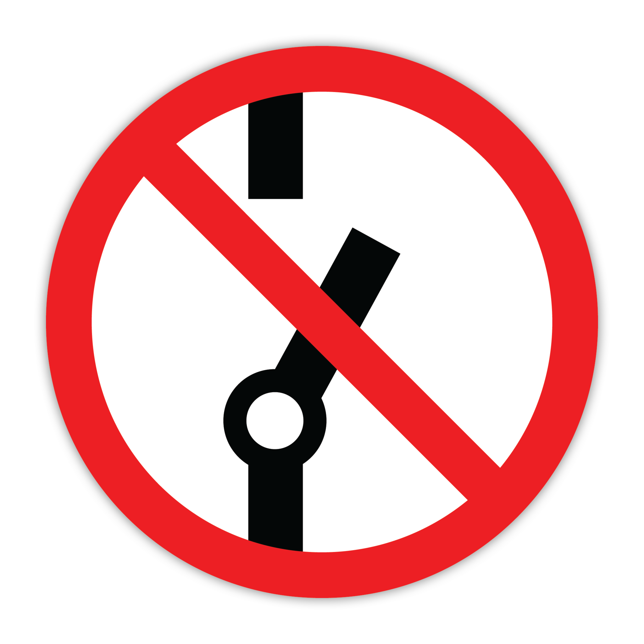 CYANVIS safety sign legend, ISO - Prohibited - SYMBOL
