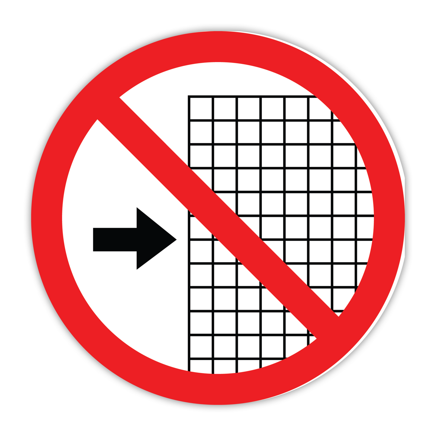CYANVIS safety sign legend, ISO - Prohibited - SYMBOL