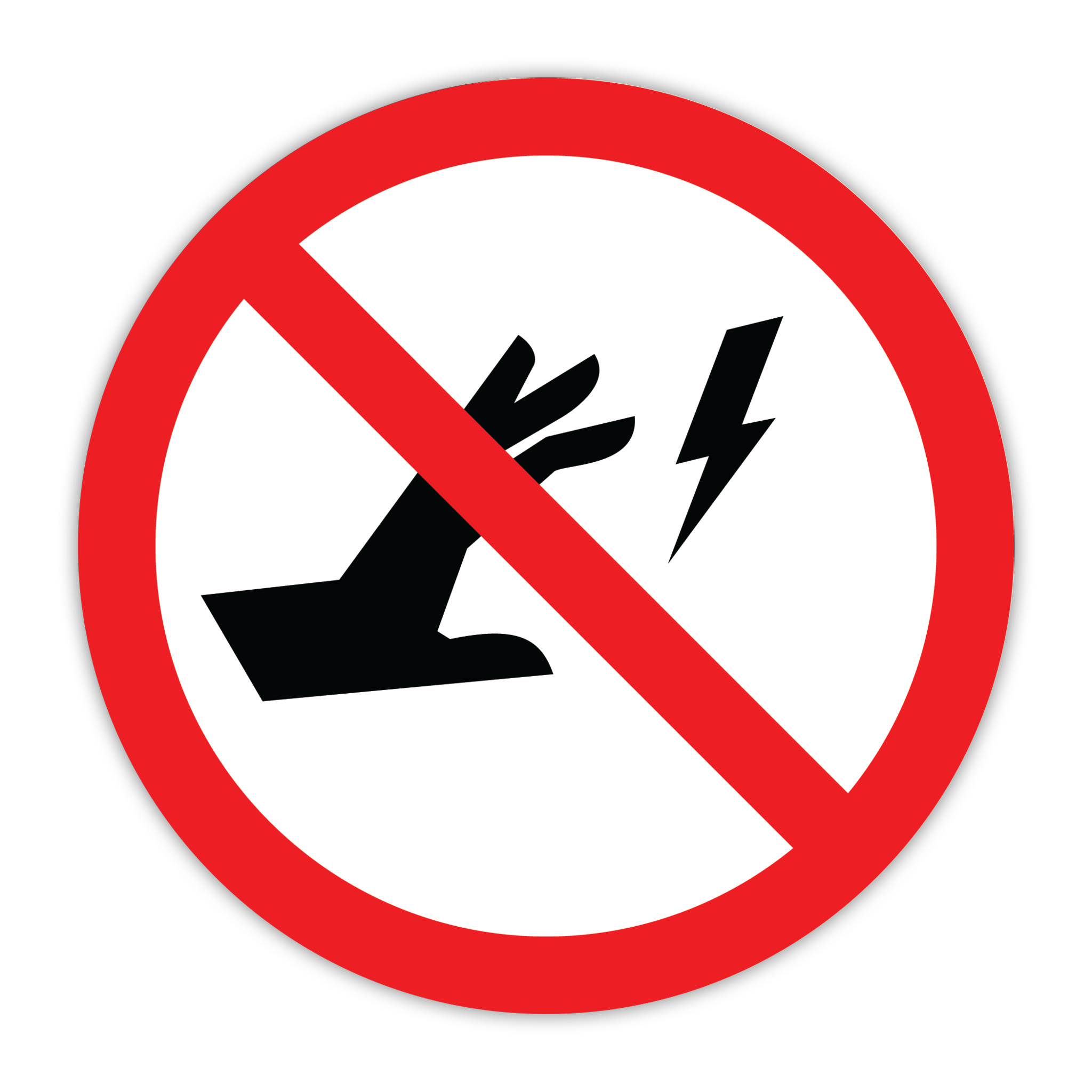 CYANVIS safety sign legend, ISO - Prohibited - SYMBOL