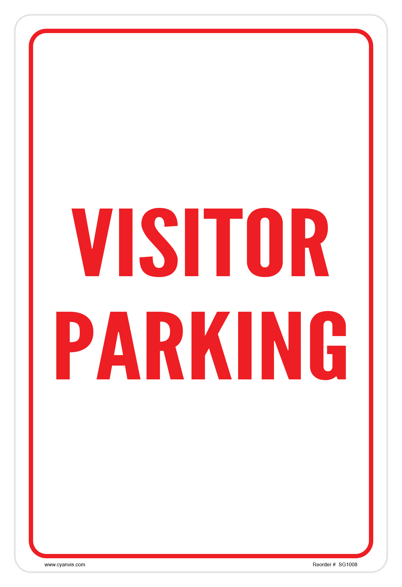 CYANVIS safety sign legend, Parking - VISITOR PARKING