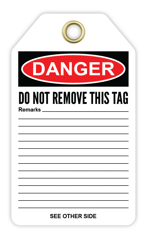 CYANVIS safety tag legend, Danger - AMMONIA