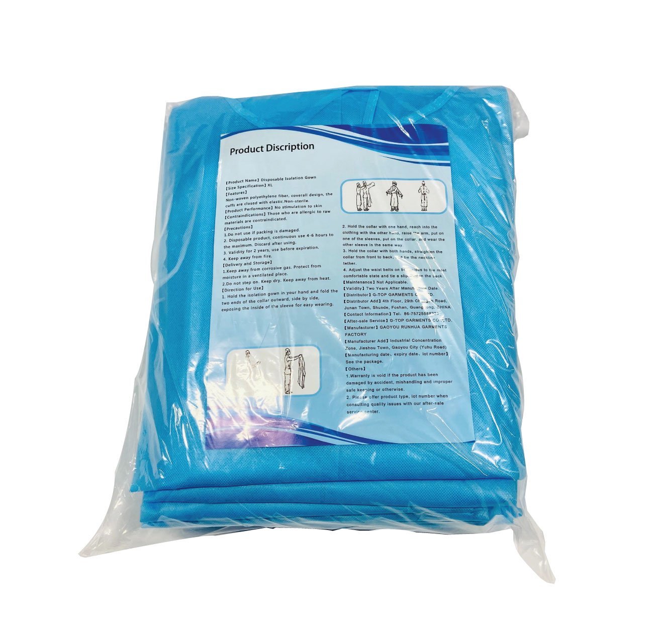 Disposable Isolation Gowns - Pack of 10 - Level 2 - CYANvisuals
