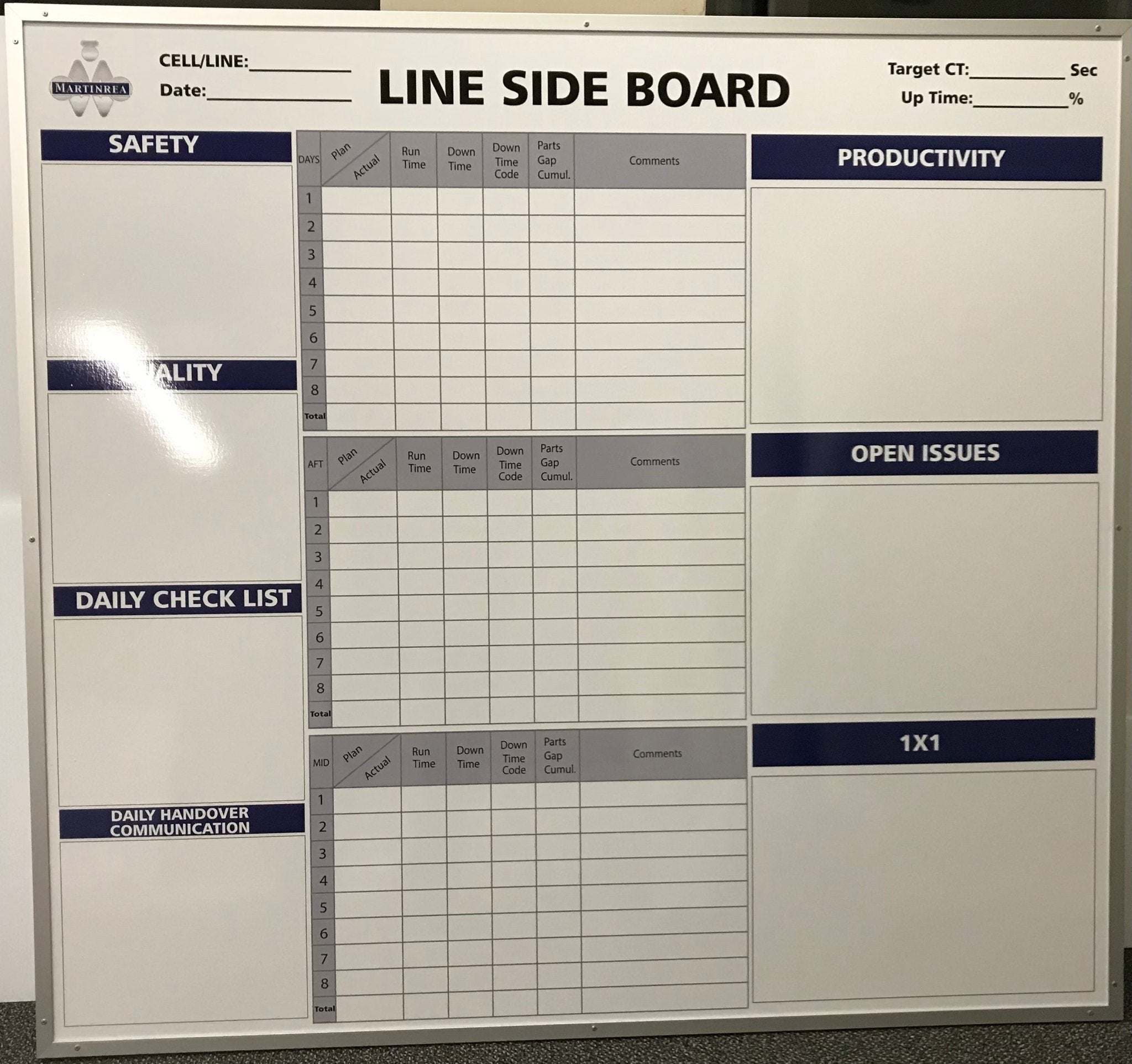 Double-Sided Custom Print Dry Erase Magnetic Whiteboard - Industrial Grade - (Free Design Included) - CYANvisuals
