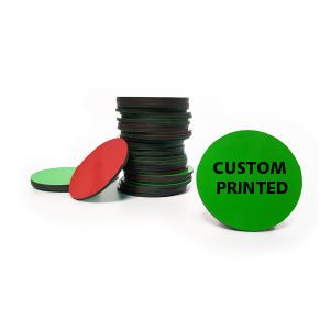 Double-Sided Reversible Magnets - CUSTOM PRINTED -Two Sided Flip Over Magnets. [Red/Green Status] - CYANvisuals