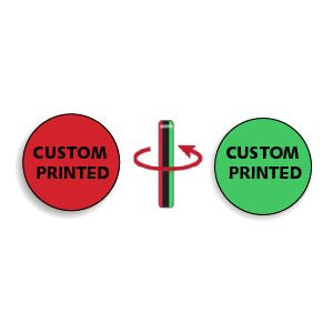 Double-Sided Reversible Magnets - CUSTOM PRINTED -Two Sided Flip Over Magnets. [Red/Green Status] - CYANvisuals