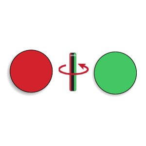 Double-Sided Reversible Magnets - Two Sided Flip Over Magnets. [Red/Green Status] - CYANvisuals