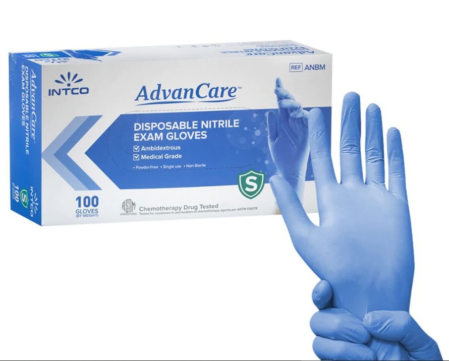 Examination Grade Nitrile Gloves - Disposable, Powder-Free, Box of 100 ( Case of 10 boxes) - CYANvisuals