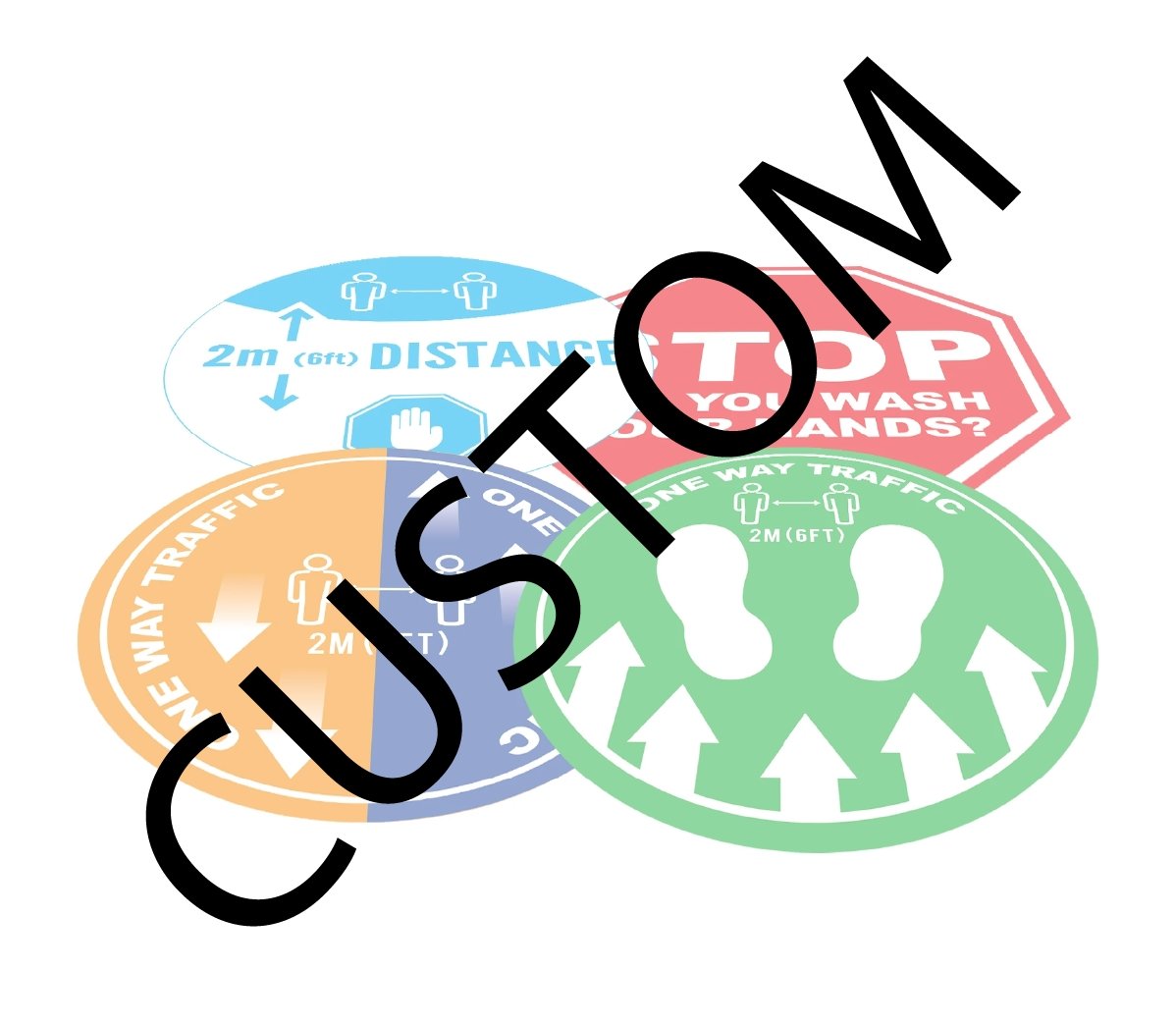 Floor Sign - Social Distancing - Custom - CYANvisuals