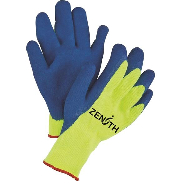 High Visibility Rubber Coated Acrylic Lined Gloves - CYANvisuals