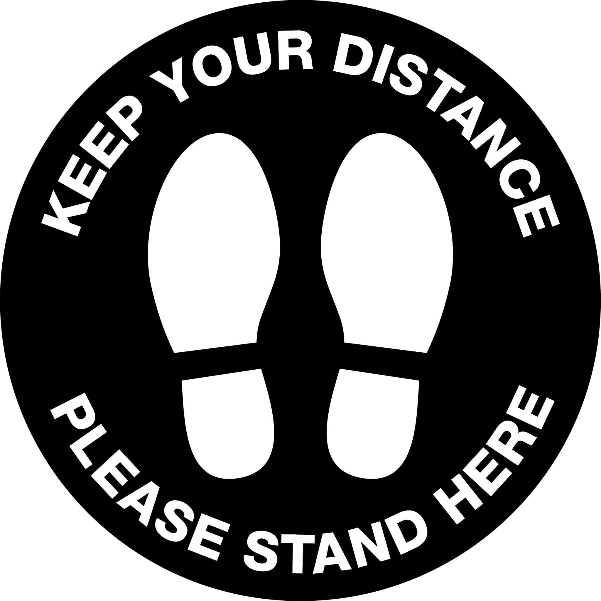 KEEP YOUR DISTANCE - PLEASE STAND HERE - CYANvisuals
