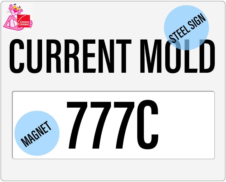 Magnetic Steel Sign - Custom Printed - Rounded Corners - Free Design. - CYANvisuals