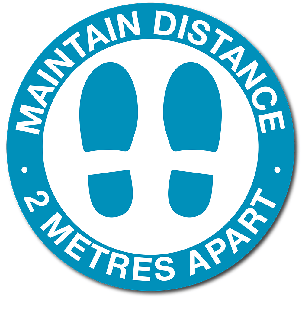 MAINTAIN DISTANCE - 2METRES APART - CYANvisuals