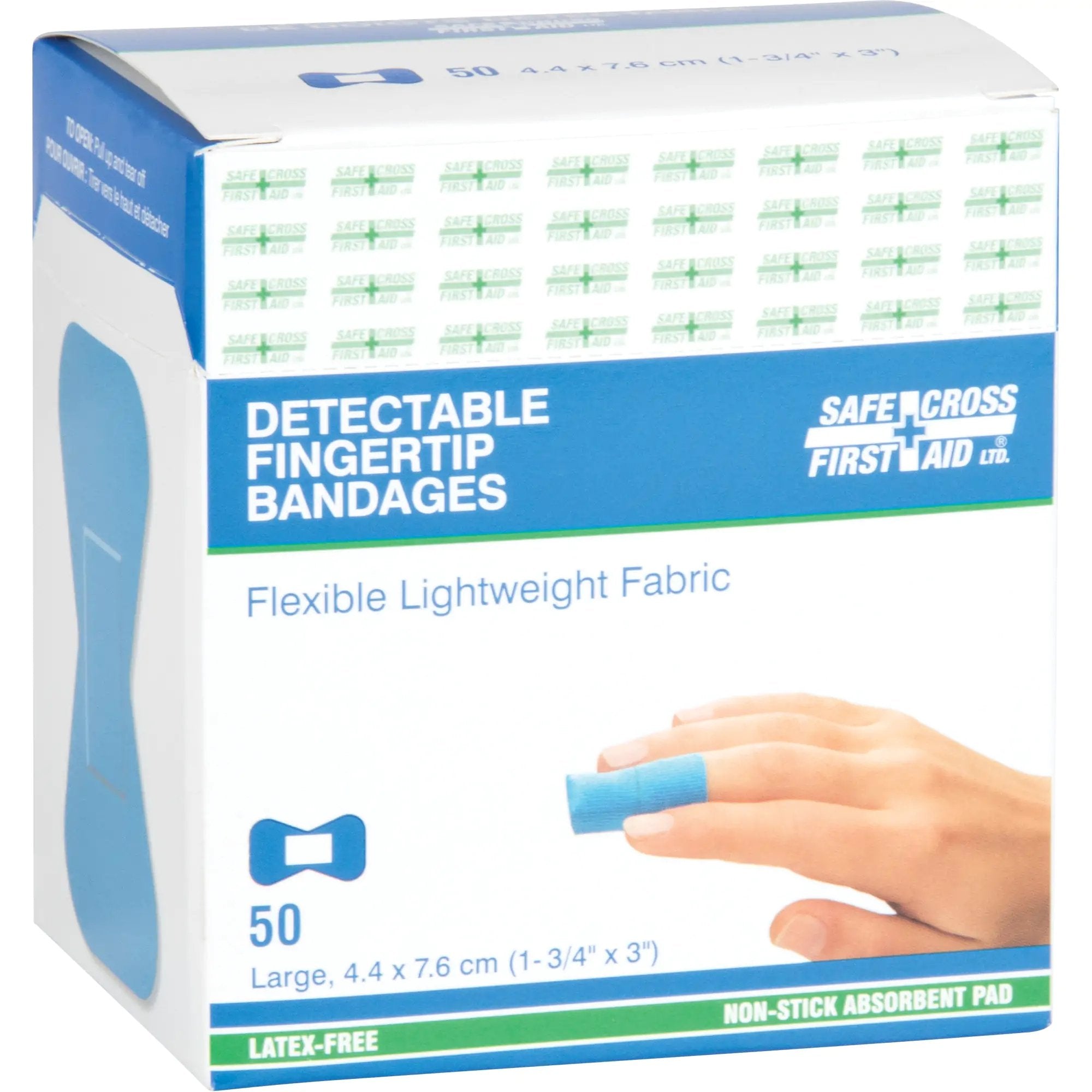 Metal Detectable Bandages [Fingertip] - Pack of 50 - CYANvisuals