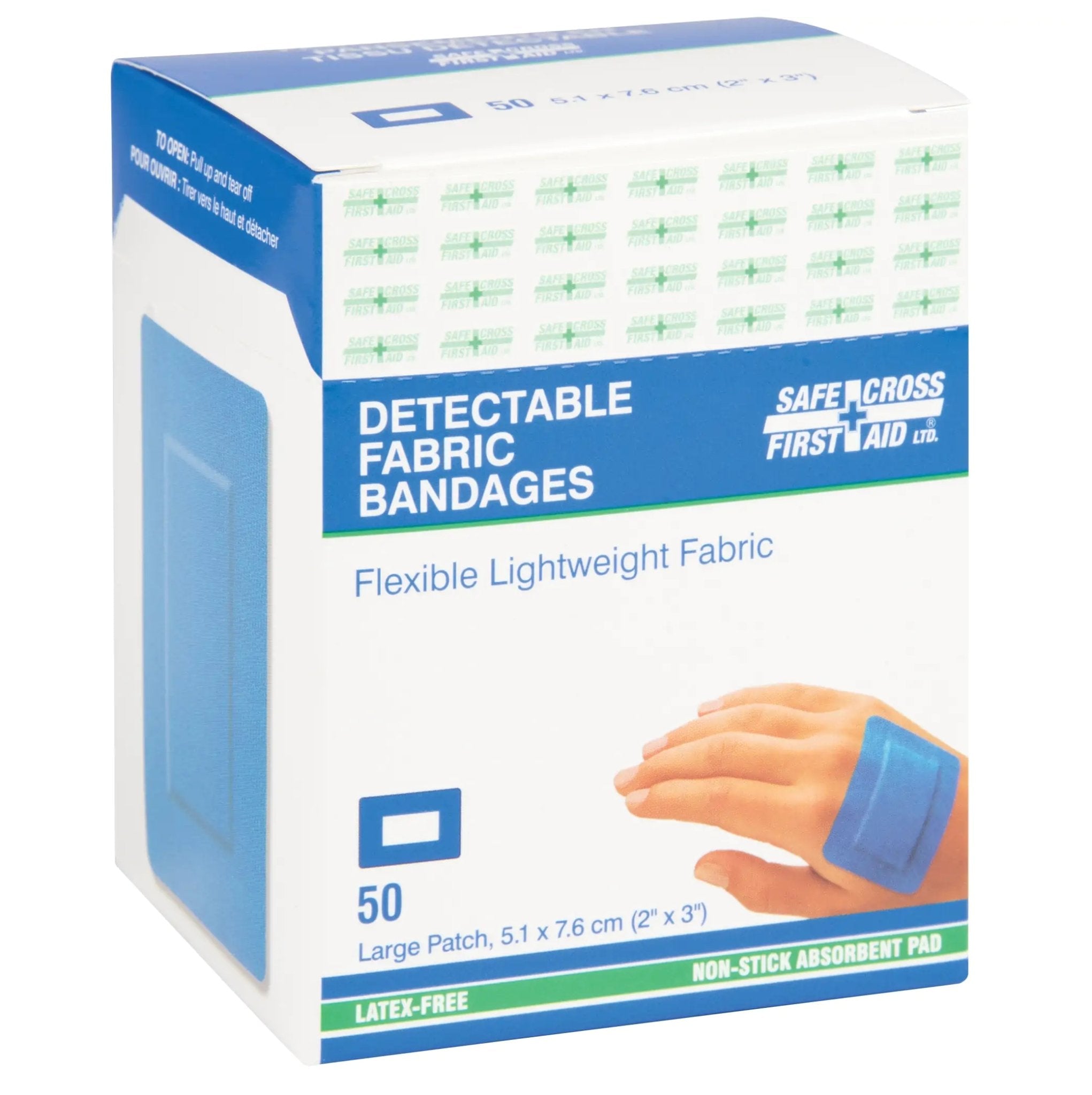 Metal Detectable Bandages [Rectangular/Square] - Pack of 50 - CYANvisuals