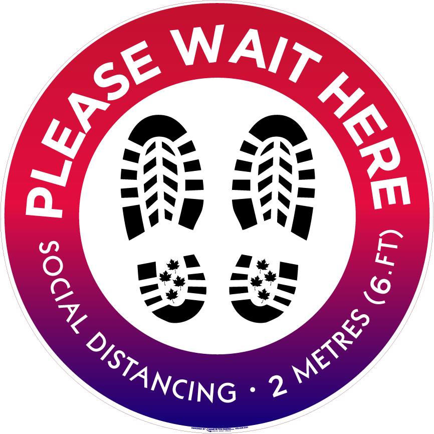 PLEASE WAIT HERE - Social Distancing 2m - CYANvisuals