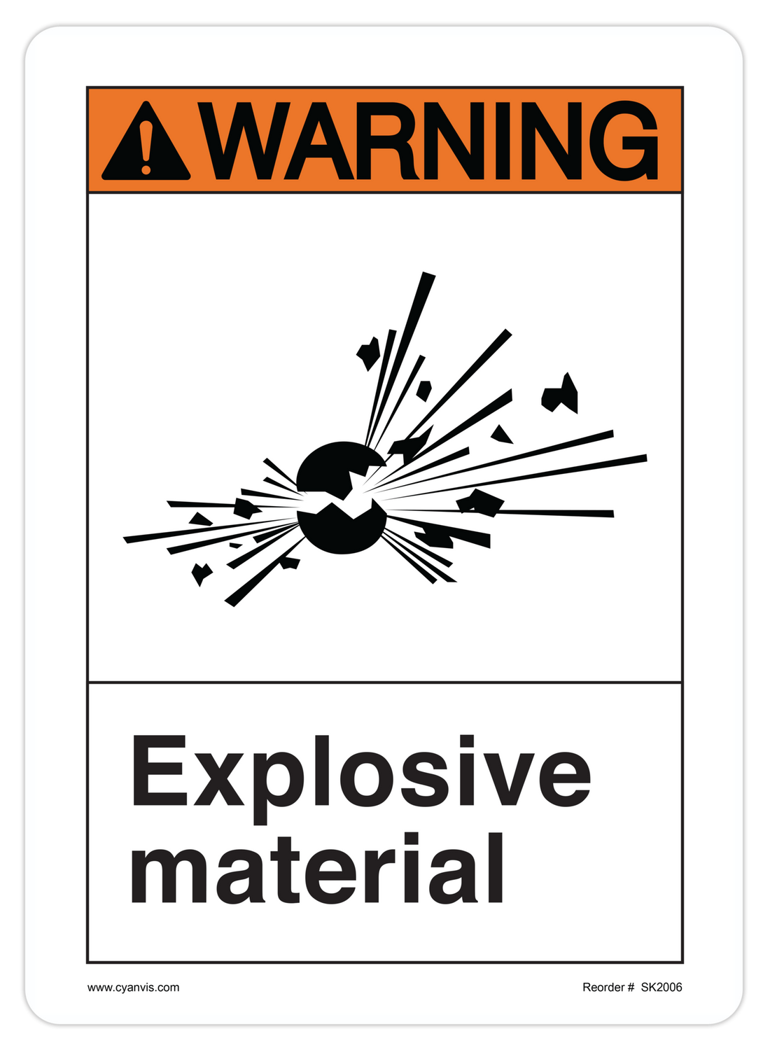 High quality ANSI - Warning safety sign