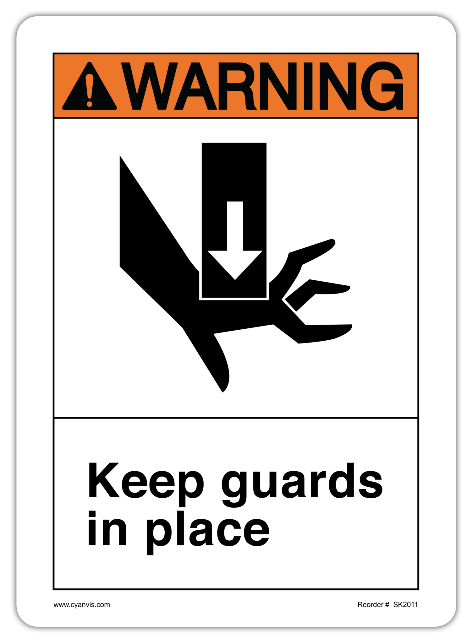 High quality ANSI - Warning safety sign – CYANvisuals.com