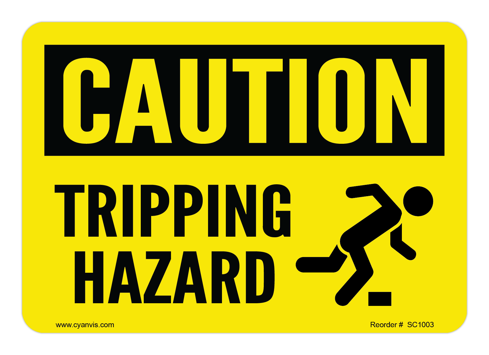 Safety Sign: Caution - TRIPPING HAZARD - CYANvisuals