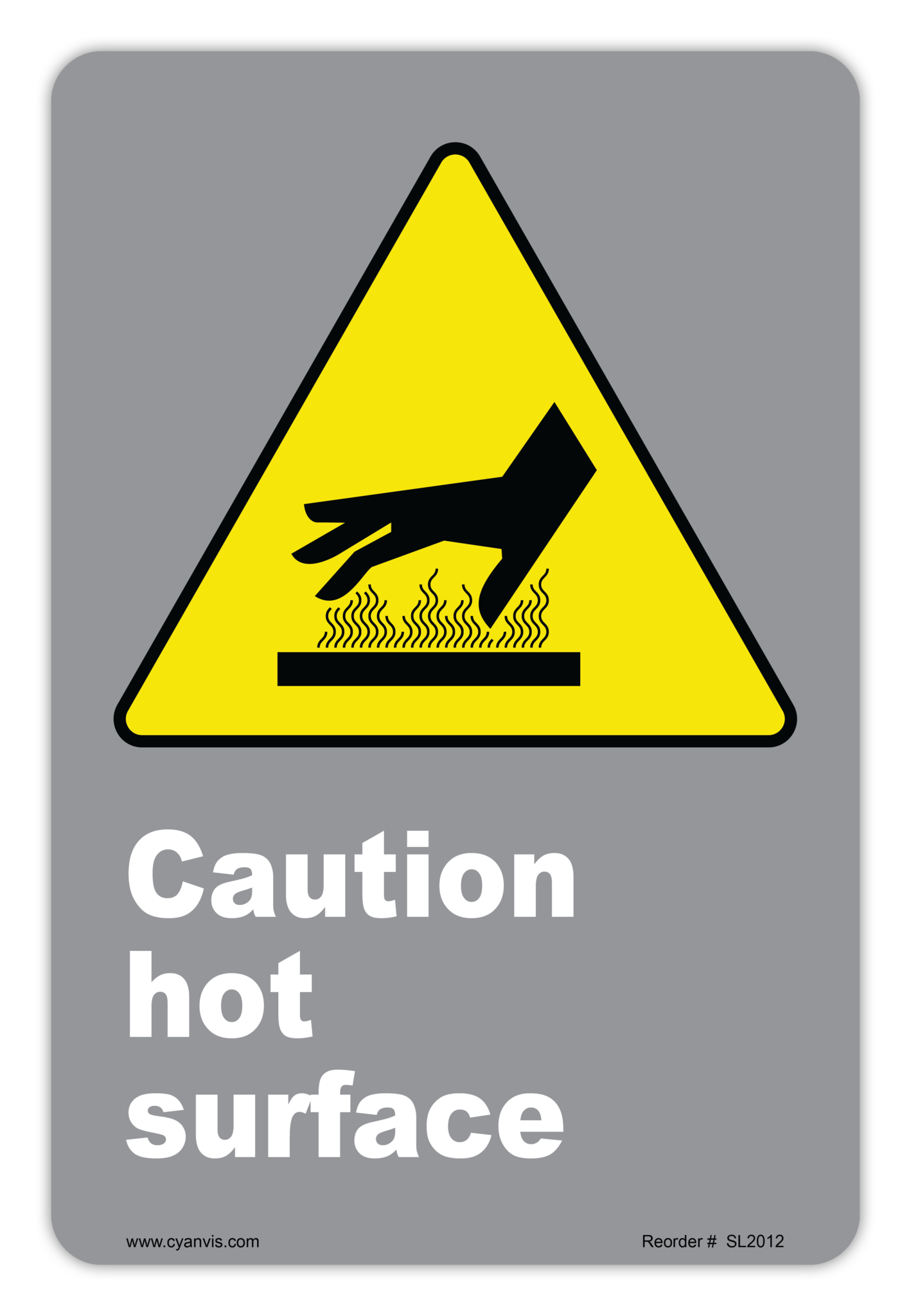 Safety Sign: CSA - Caution - CAUTION HOT SURFACE - CYANvisuals