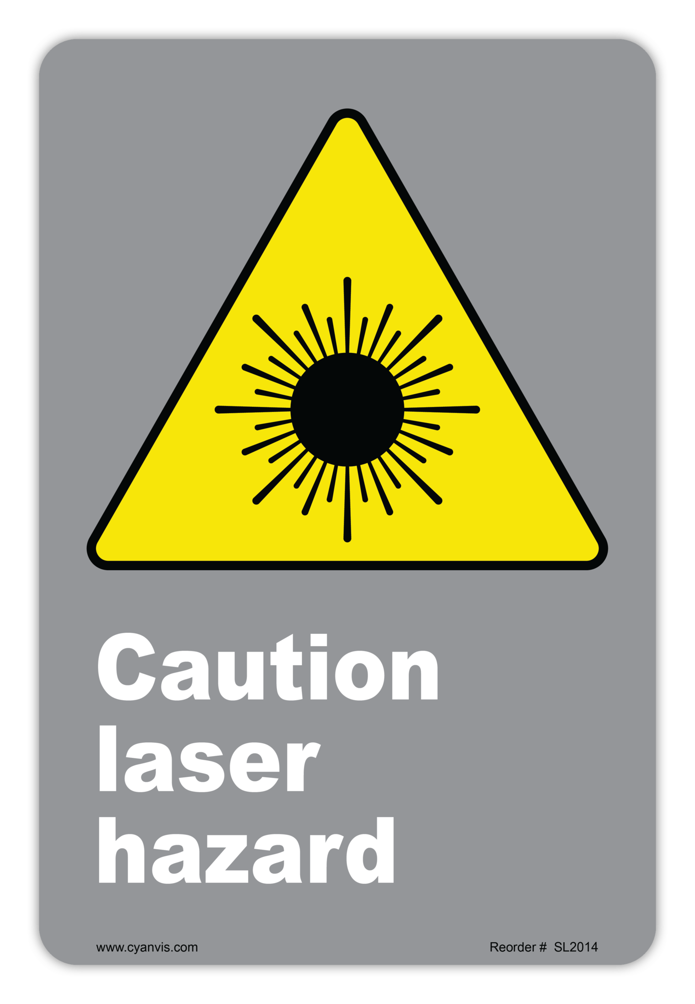 Safety Sign: CSA - Caution - CAUTION LASER HAZARD - CYANvisuals