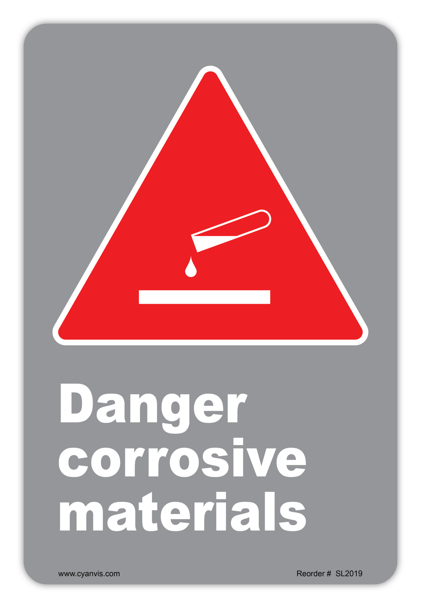 Safety Sign: CSA - Danger - DANGER CORROSIVE MATERIALS - CYANvisuals
