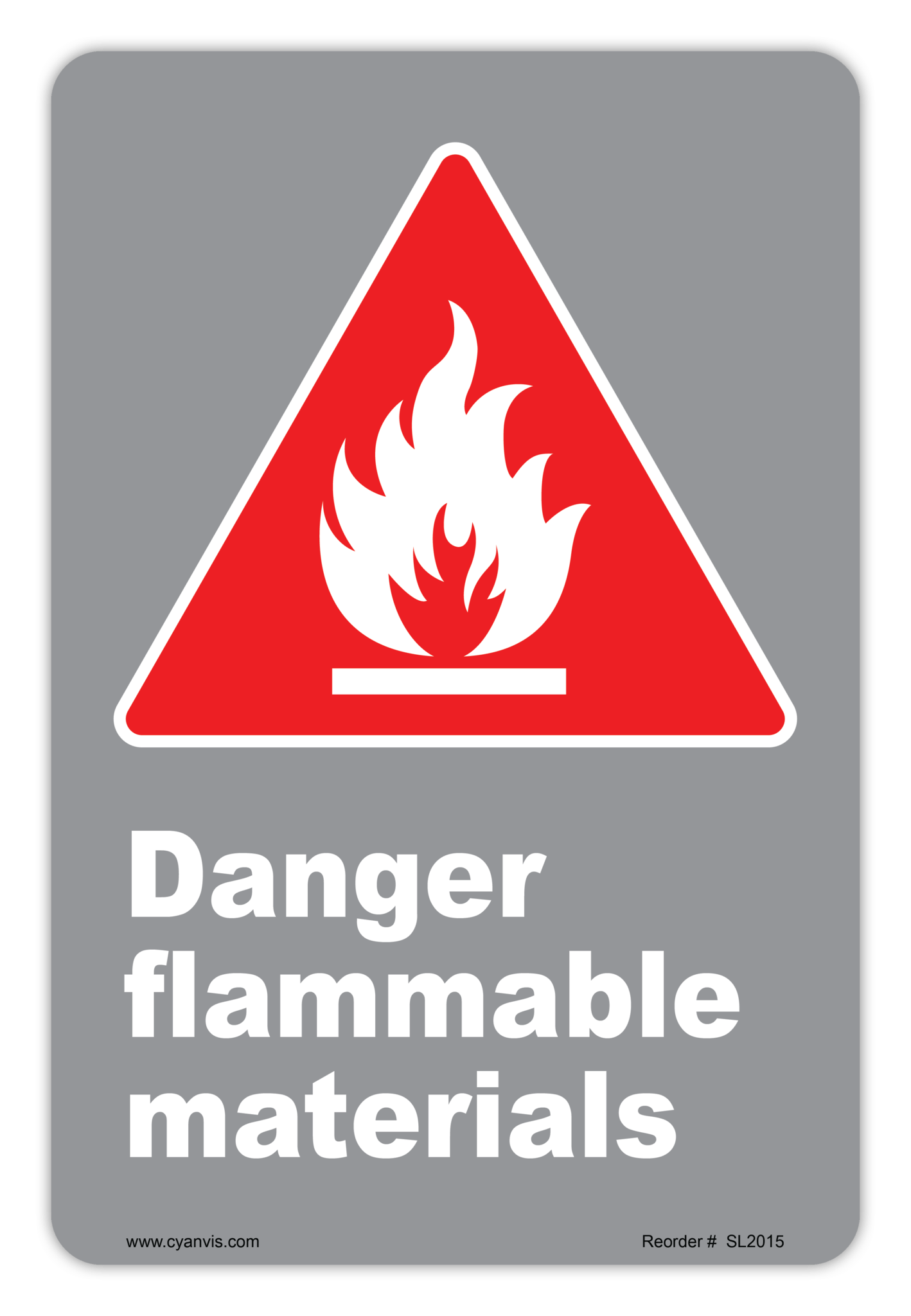 Safety Sign: CSA - Danger - DANGER FLAMMABLE MATERIALS - CYANvisuals