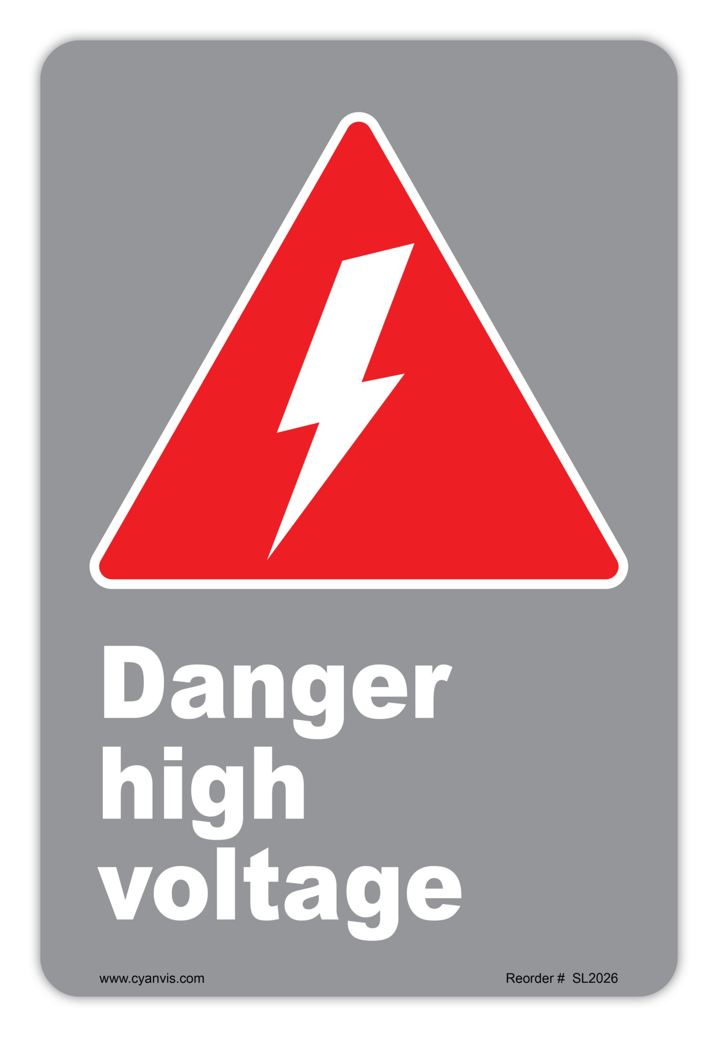 Safety Sign: CSA - Danger - DANGER HIGH VOLTAGE - CYANvisuals