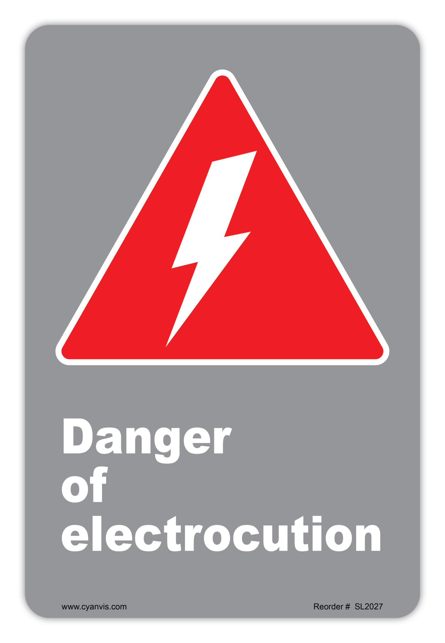 Safety Sign: CSA - Danger - DANGER OF ELECTROCUTION - CYANvisuals