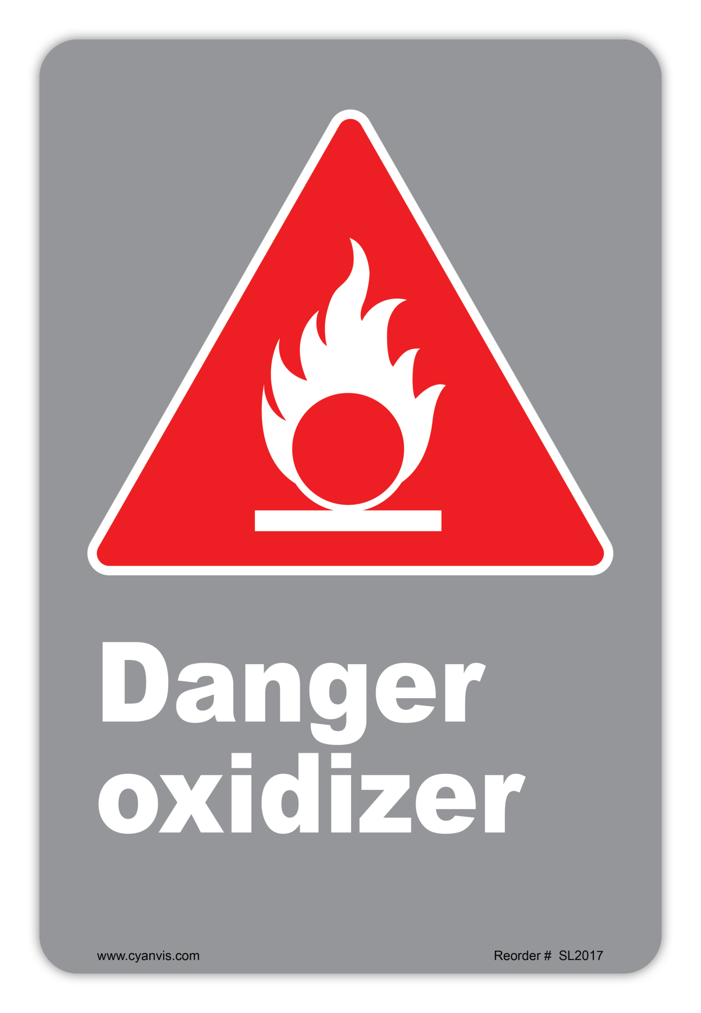 Safety Sign: CSA - Danger - DANGER OXIDIZER - CYANvisuals