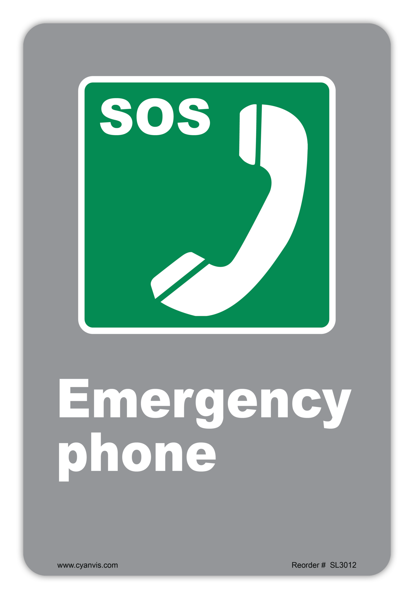 Safety Sign: CSA - Information - EMERGENCY PHONE - CYANvisuals