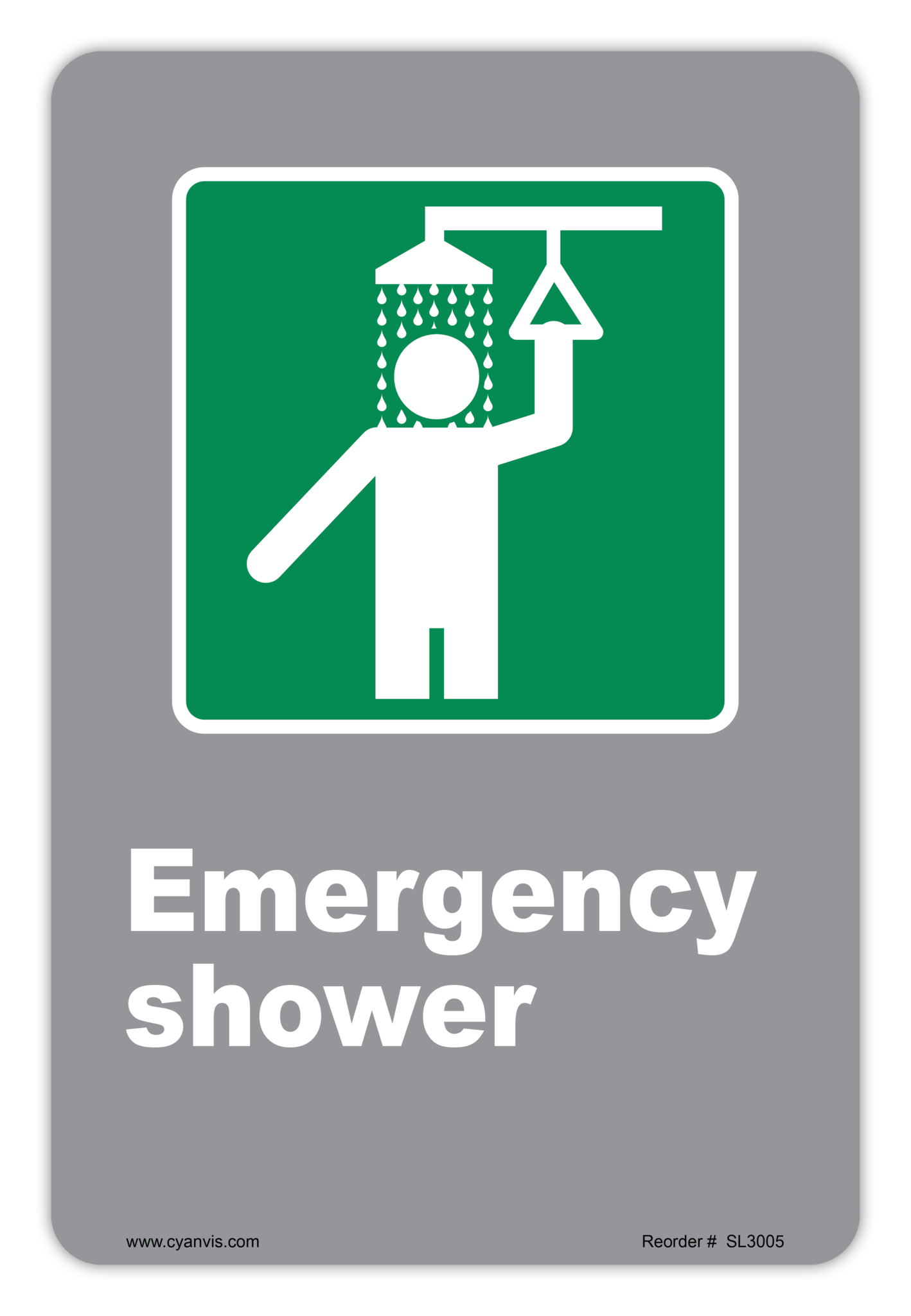 Safety Sign: CSA - Information - EMERGENCY SHOWER - CYANvisuals