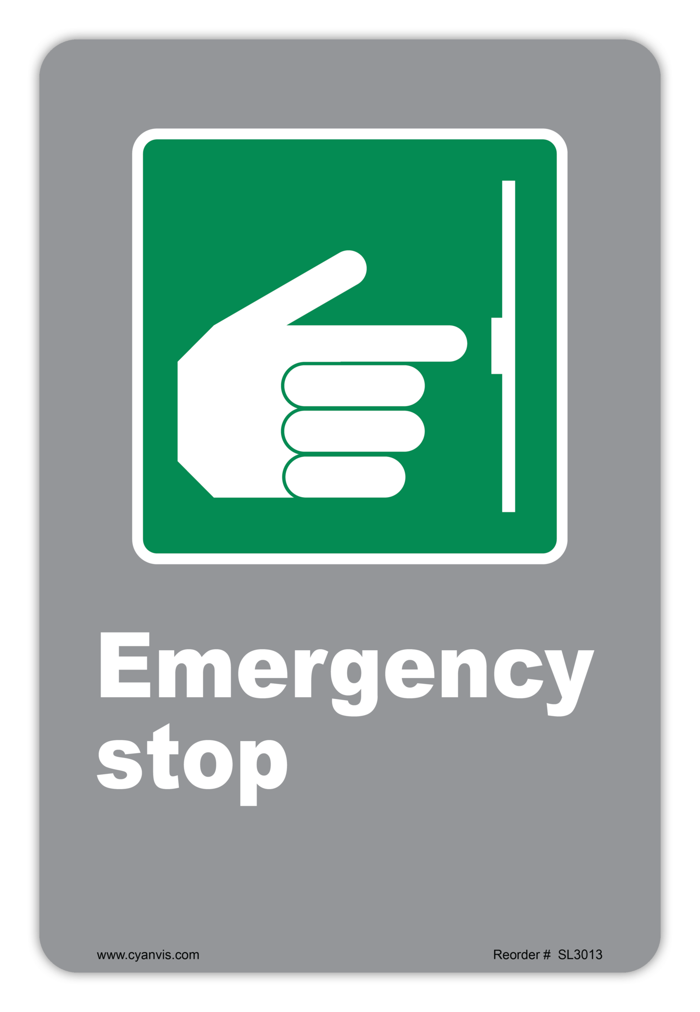 Safety Sign: CSA - Information - EMERGENCY STOP - CYANvisuals