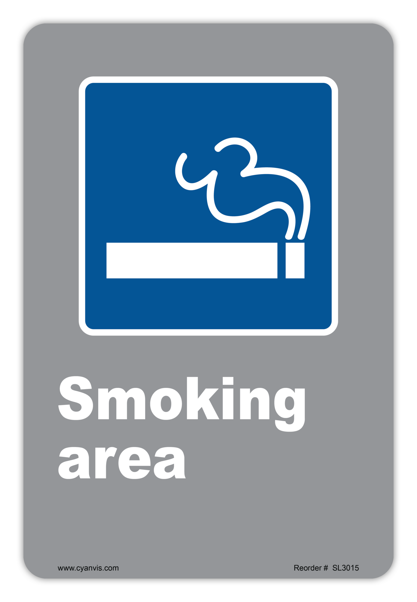 Safety Sign: CSA - Information - SMOKING AREA - CYANvisuals