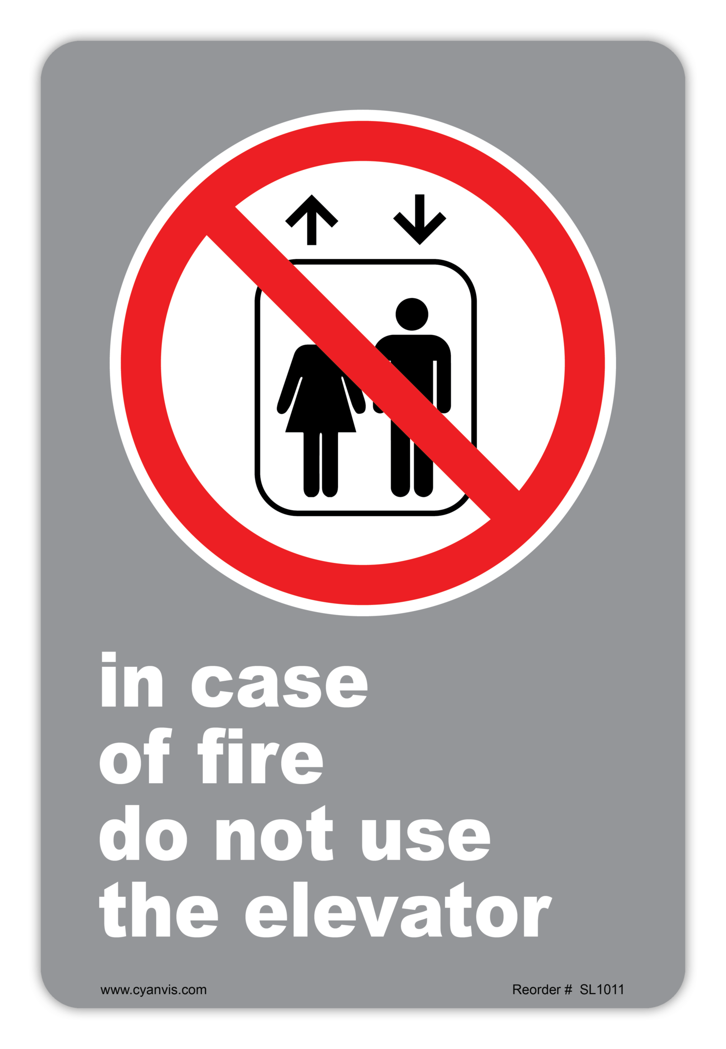 Safety Sign: CSA - Regulatory - IN CASE OF FIRE DO NOT USE THE ELEVATOR - CYANvisuals