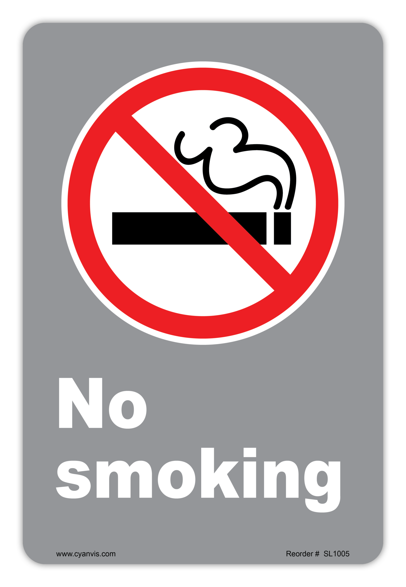 Safety Sign: CSA - Regulatory - NO SMOKING - CYANvisuals