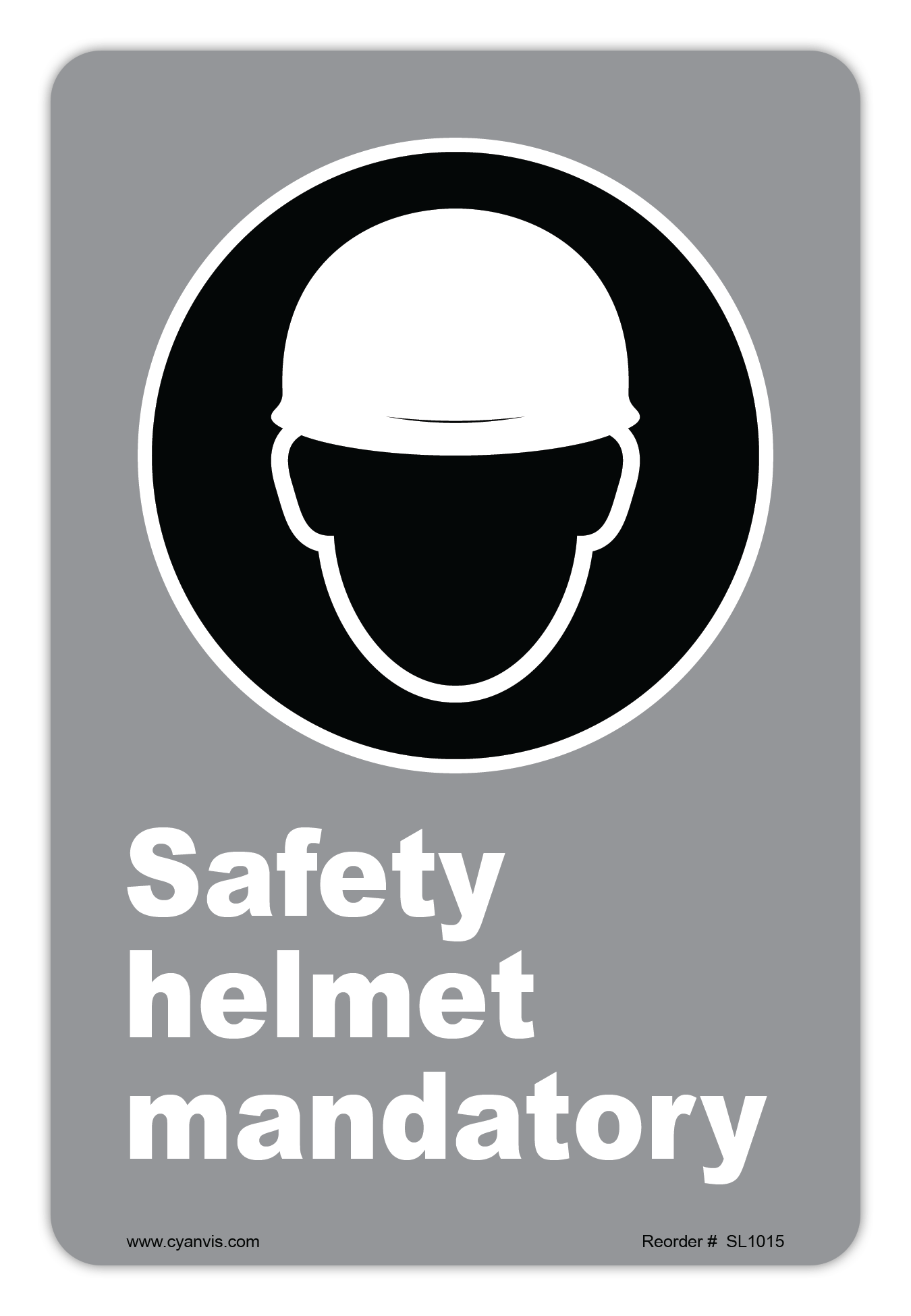 Safety Sign: CSA - Regulatory - SAFETY HELMET MANDATORY - CYANvisuals